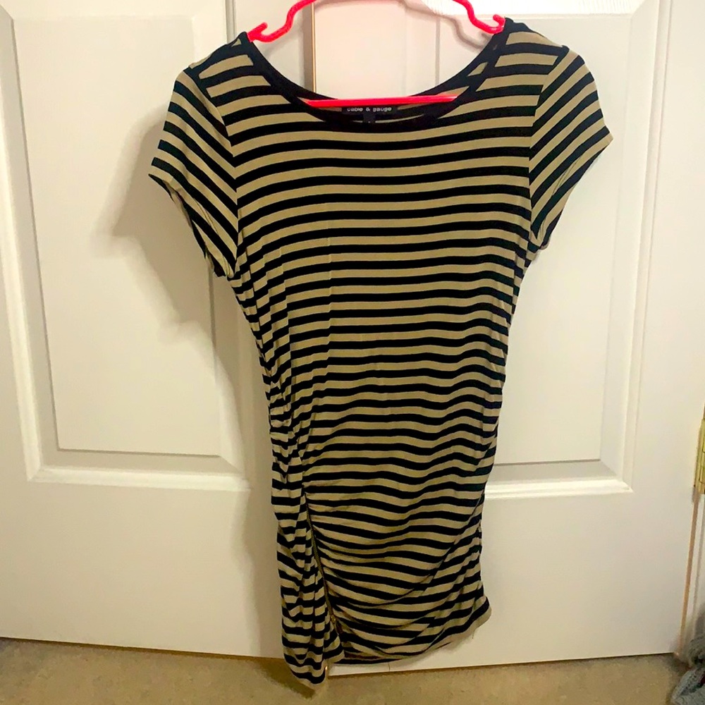 Cable & Gauge black & tan zipper side shirt